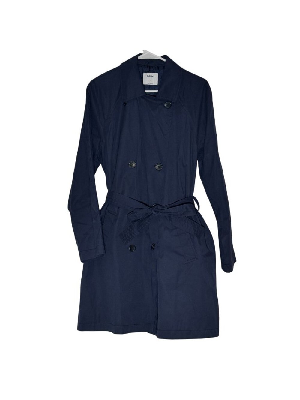 Old Navy Water-Resistant Navy Blue Trench Coat Size Large NWT